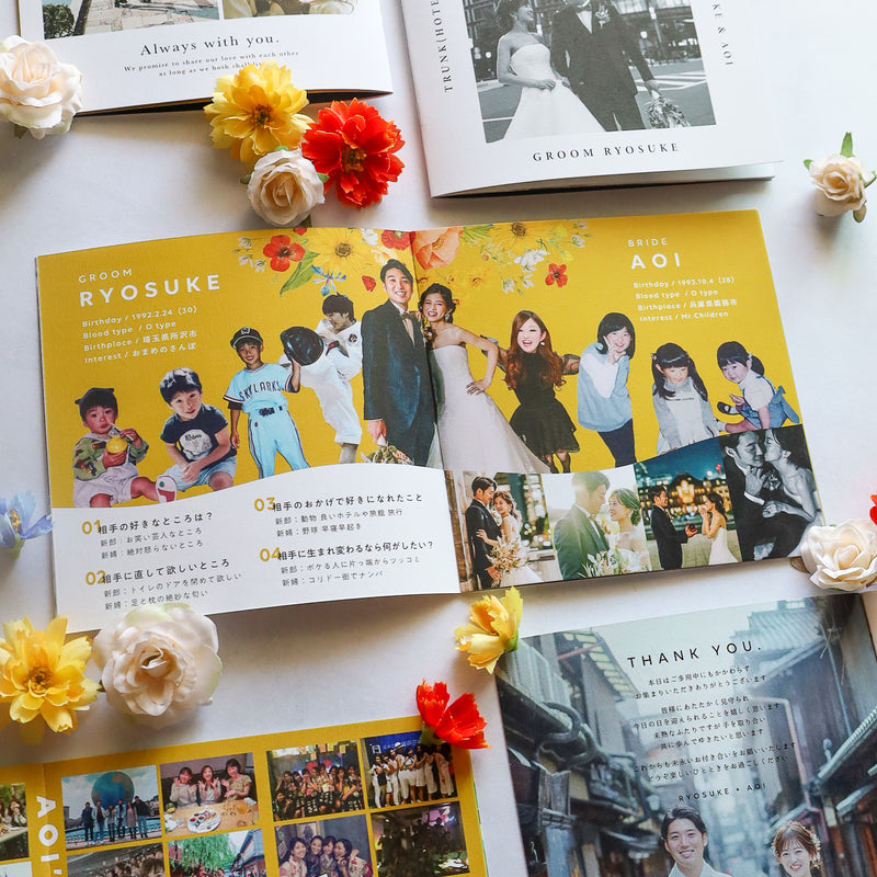 TRUNK花嫁AOIさん♡招待状からプロフィールブックまで5つのアイテムを