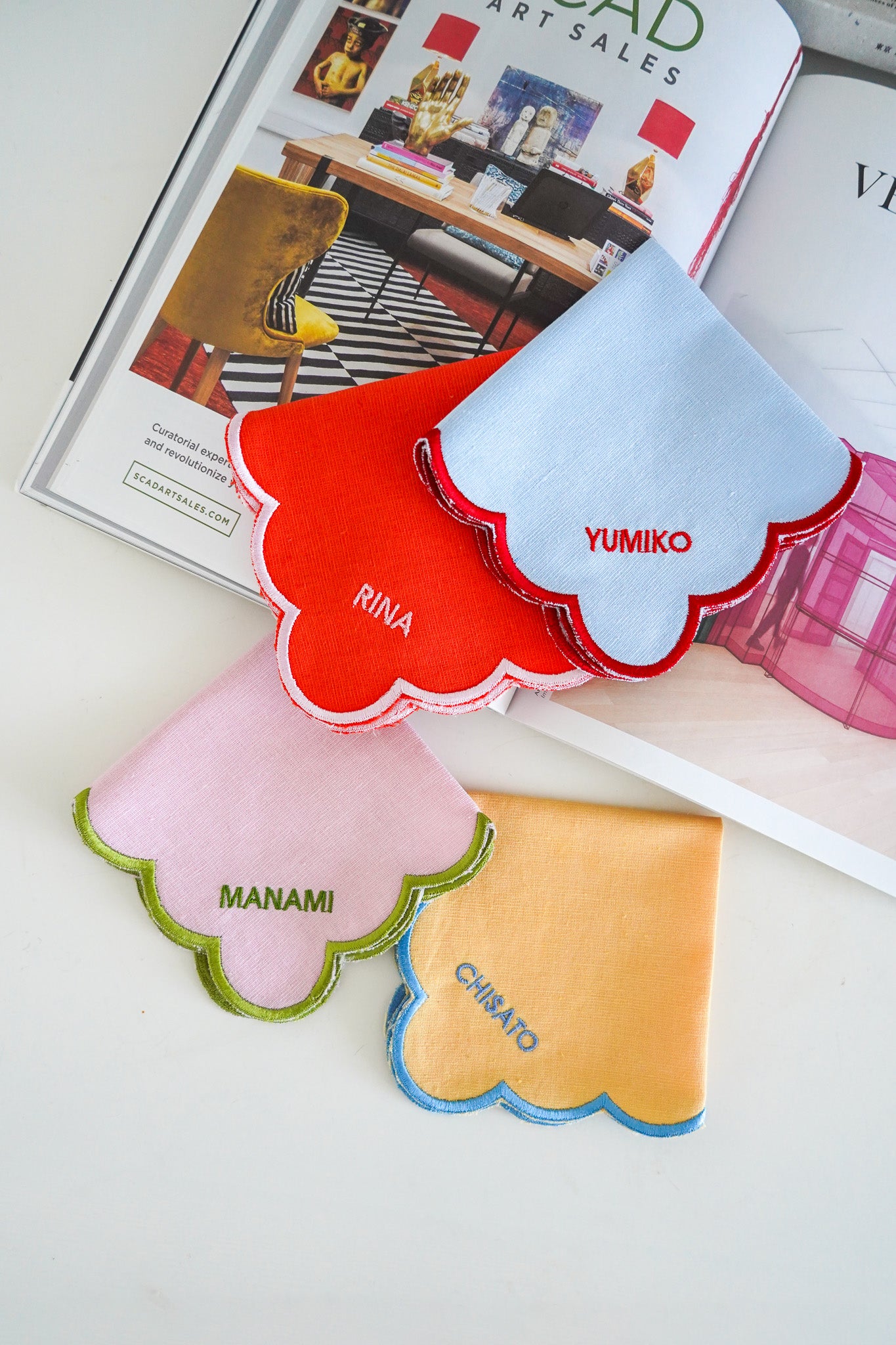 席札ハンカチ #Wave | Sky Blue