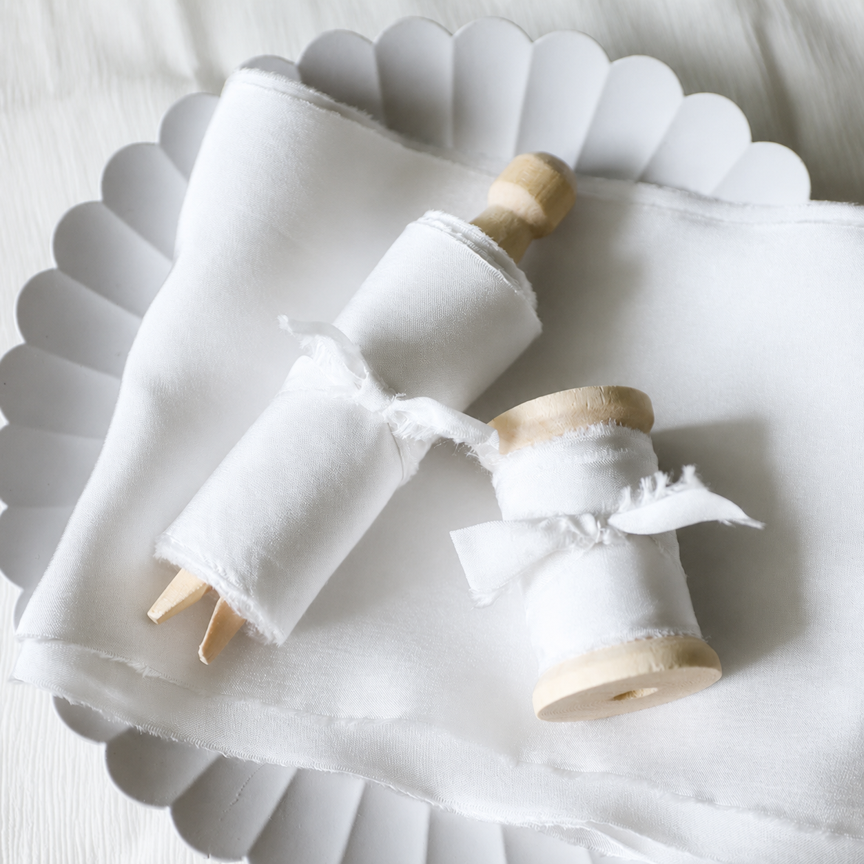 Classic Silk Ribbon | White