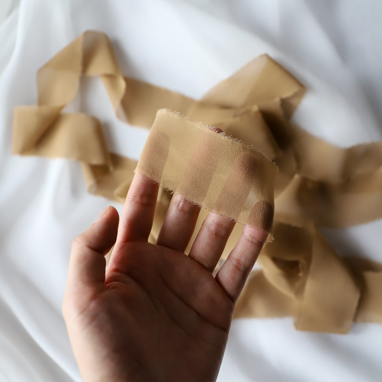 Silk Chiffon / Sand Beige