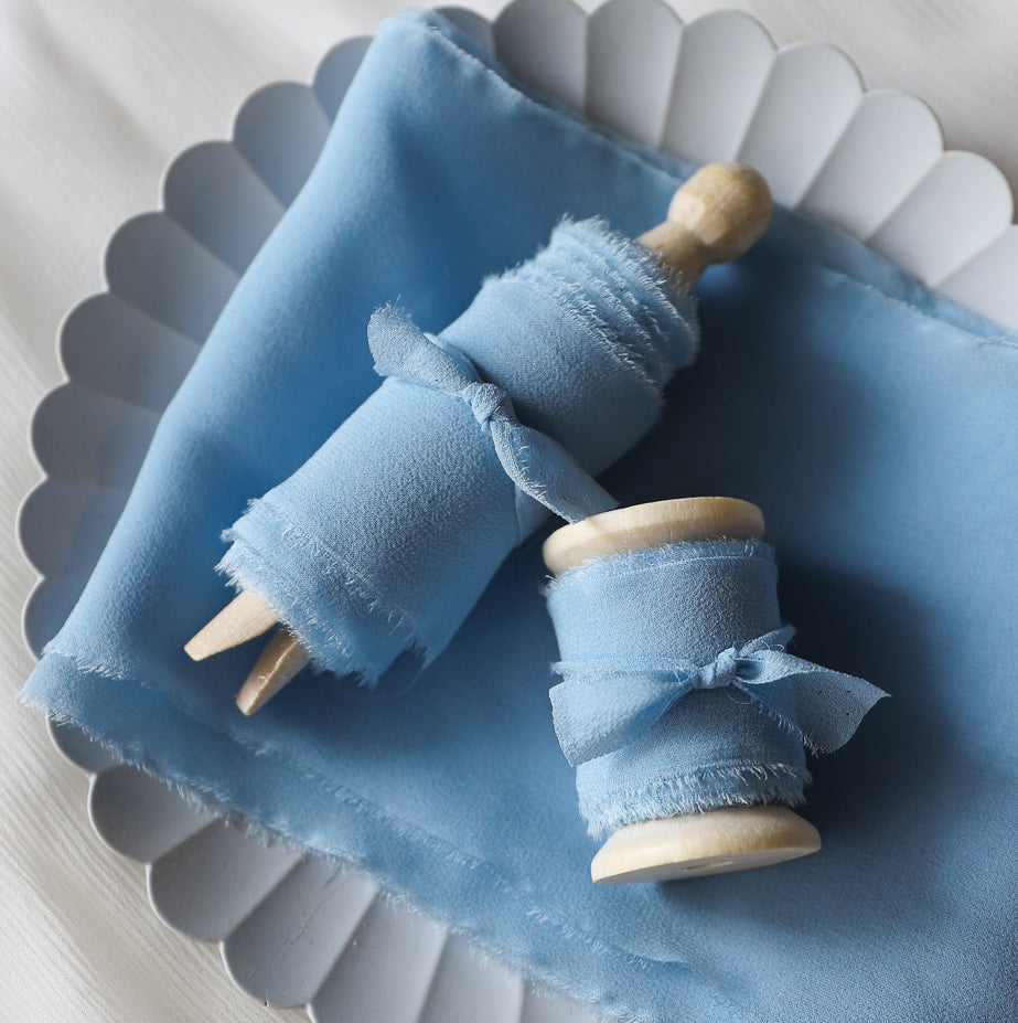 Silk Chiffon | Sax Blue