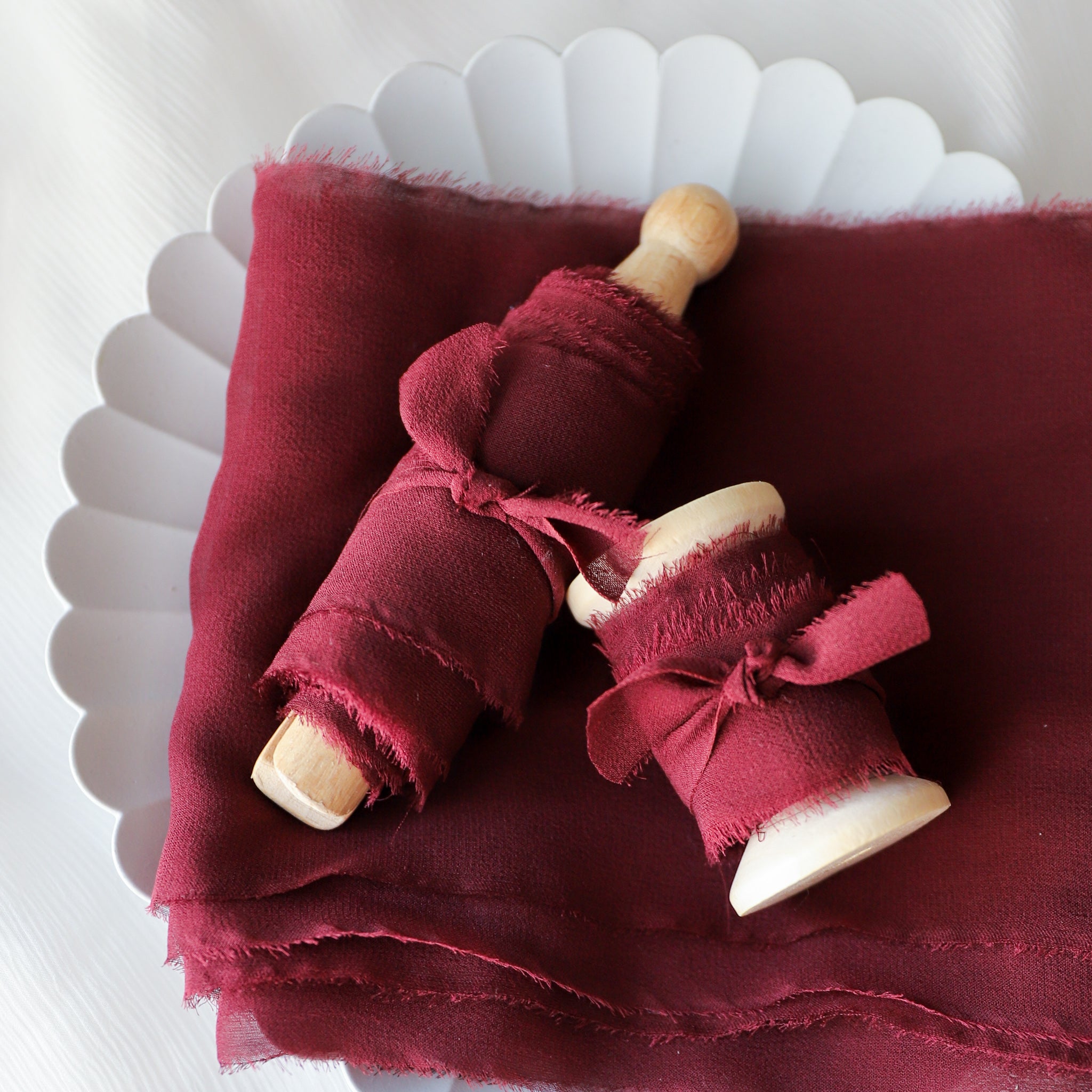 Silk Chiffon | Burgundy