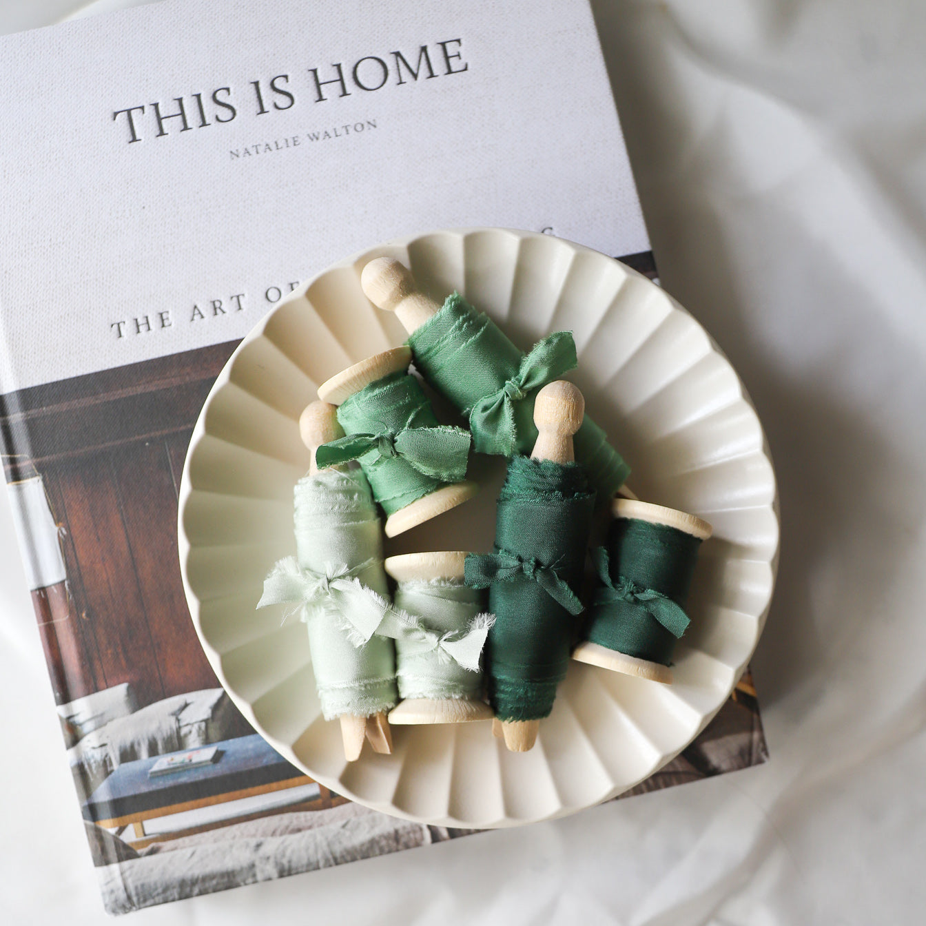 Classic Silk Ribbon | Green Leaf