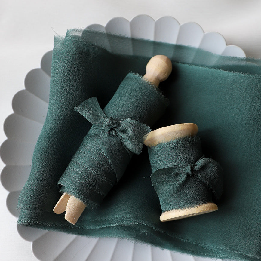 Silk Chiffon | Moss Green
