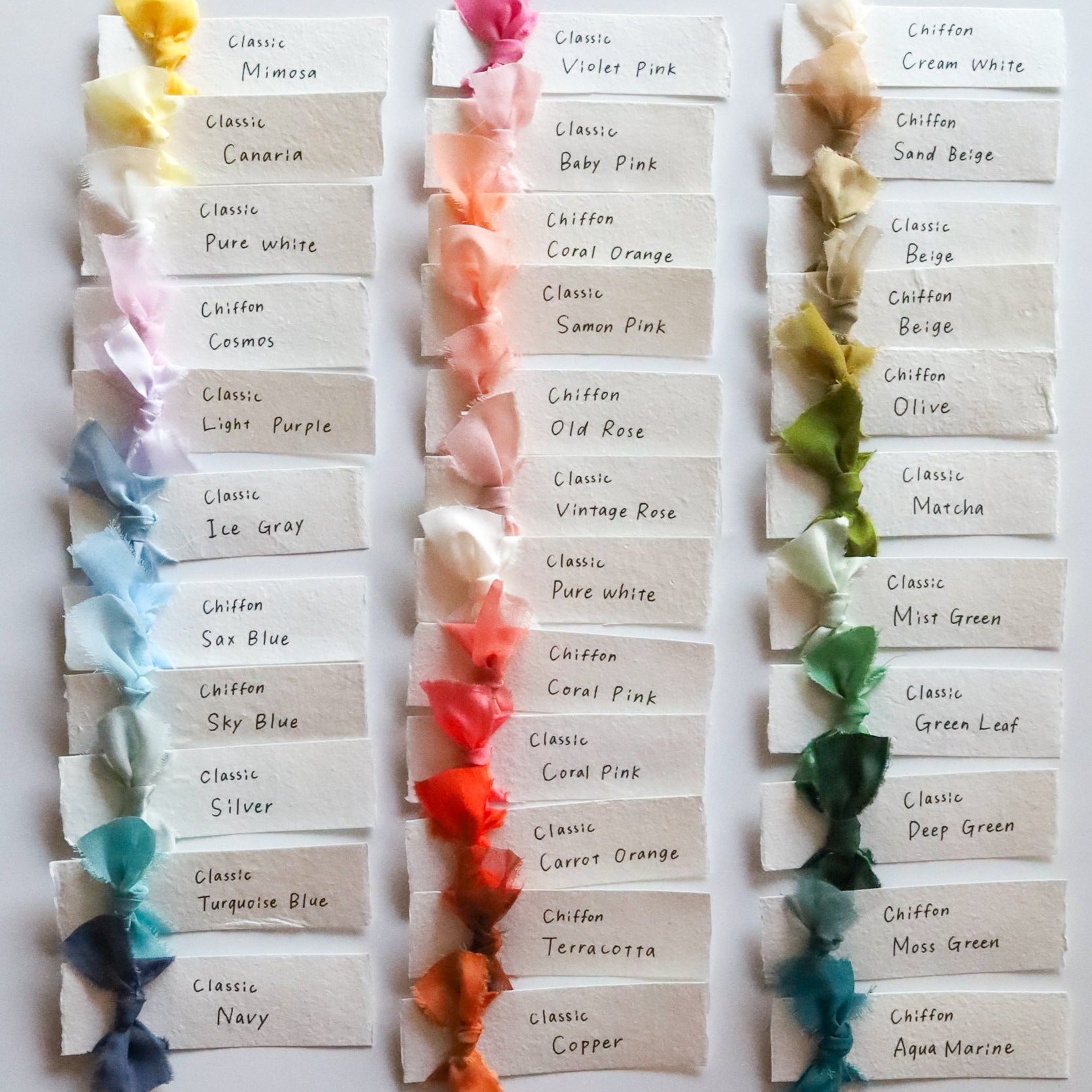 Silk Ribbon Sample Set