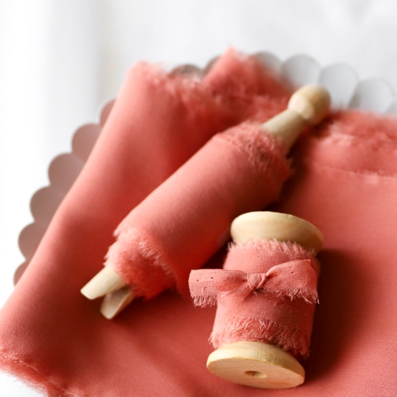 Silk Chiffon | Coral Pink