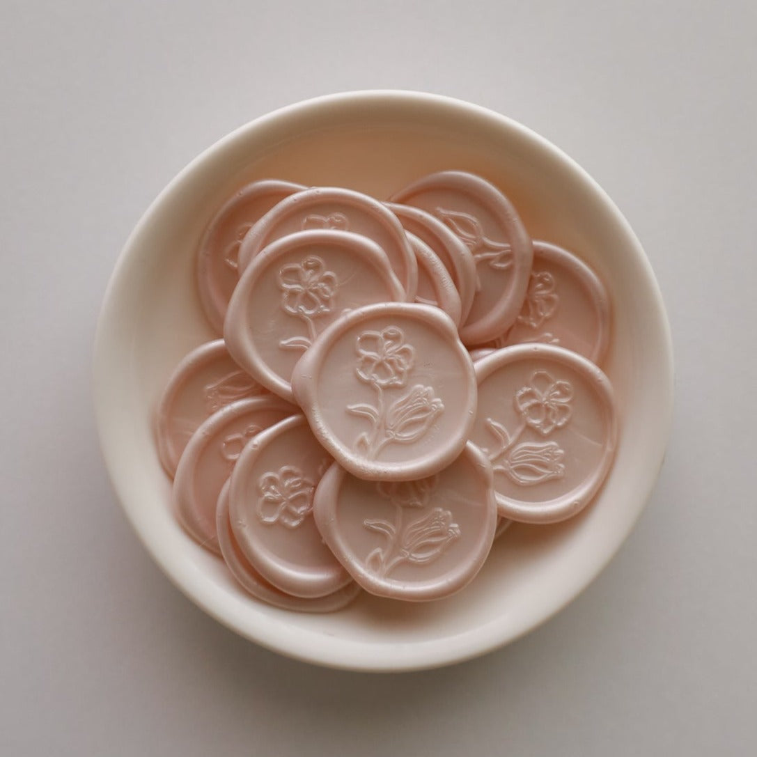 Sealing Stamp / Botanical / Pale Pink /10枚入り
