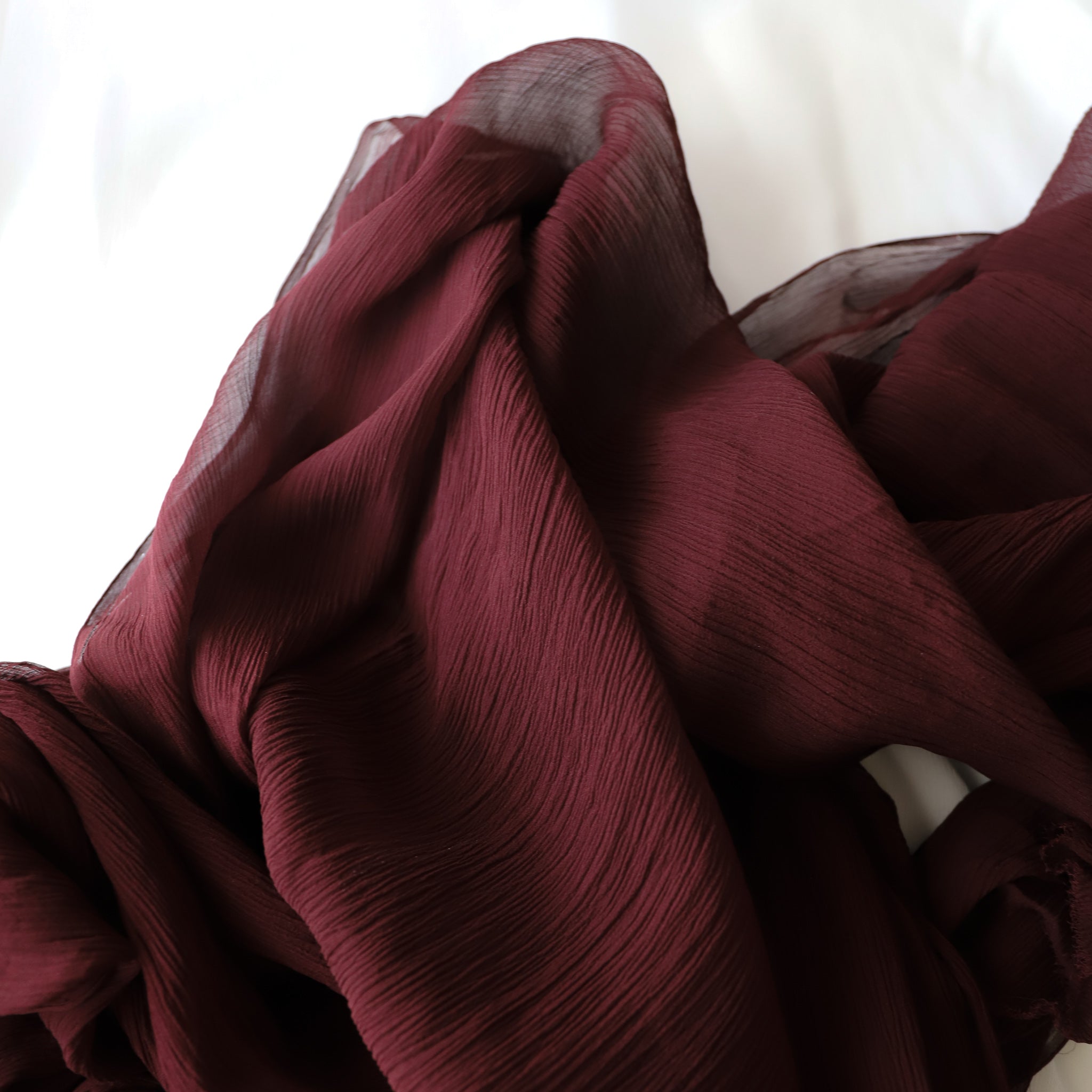 Crinkle Silk Ribbon | Bordeaux(ボルドー)