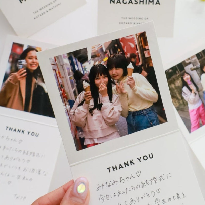 写真とひとことメッセージ。ゲスト一人ひとりに届く席札の作り方