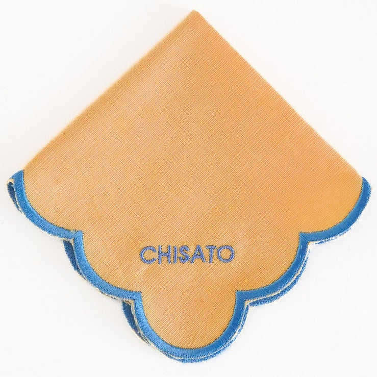 席札ハンカチ #Wave | Lemon Yellow