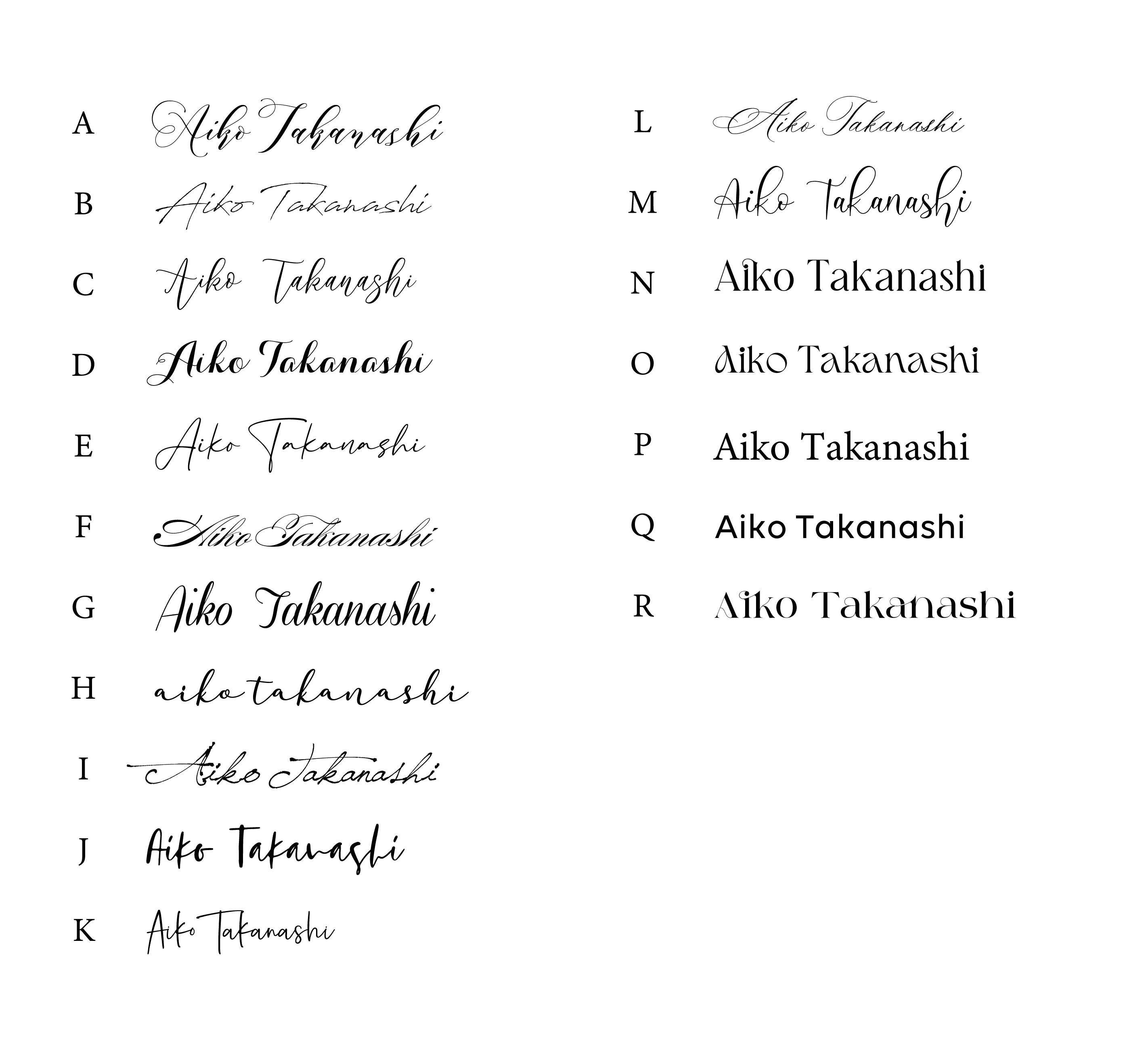 ウェーブ型メニュー表