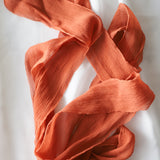 Crinkle Silk Ribbon / Terracotta