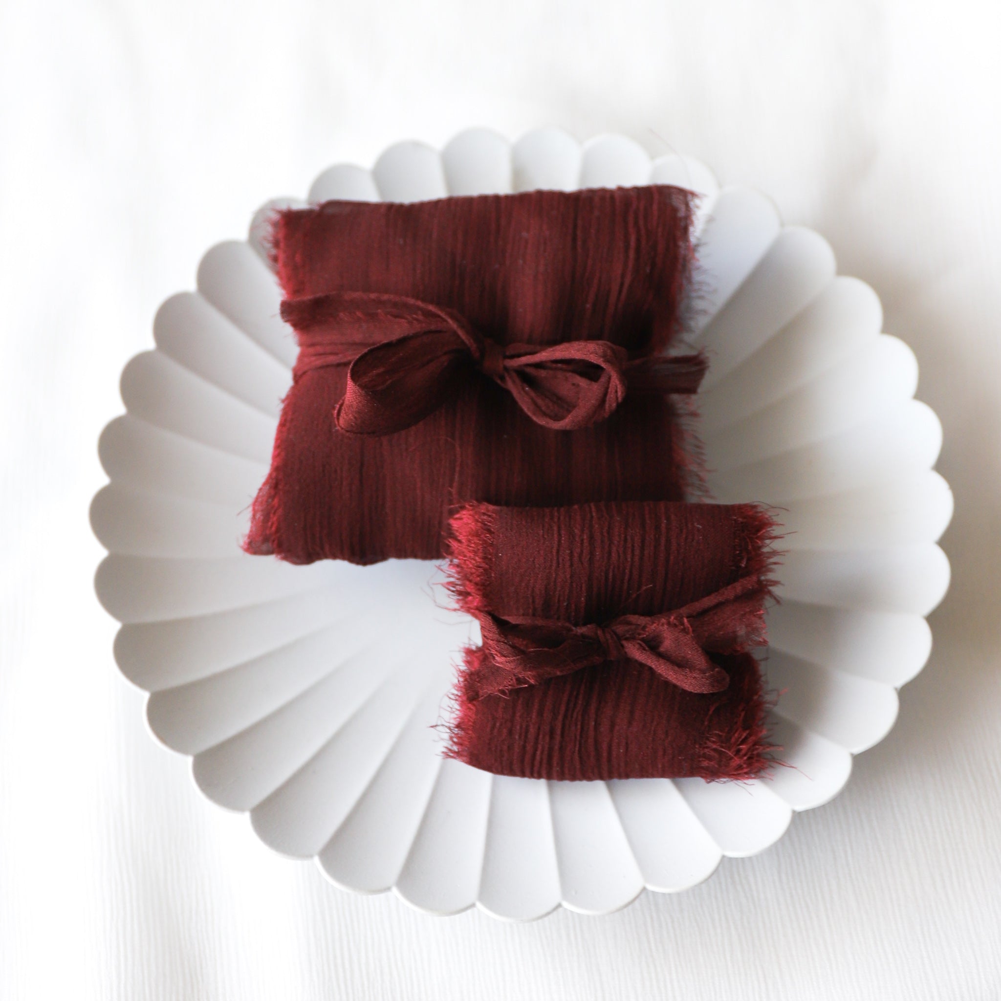 Crinkle Silk Ribbon | Bordeaux(ボルドー)